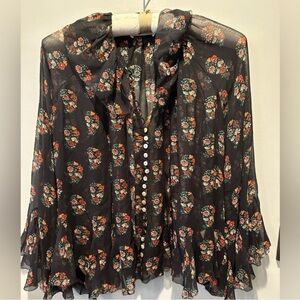 Dôen Kahira Floral Silk Blouse
